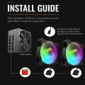 Ventilador Caja Gaming Darkflash CL6M Negro/ 120mm / Aurora Spectrum RGB